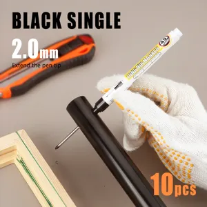 Detailansicht eines 45mm Langkopf-Markers für präzise Markierungen im Holzbau.