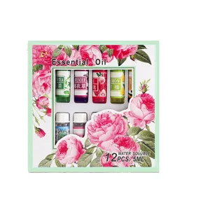 Set de 12 piezas de aceite esencial de plantas de aromaterapia de 5ml para humidificador