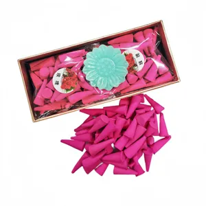 Geurige wierookkegels cadeaubox met rozengeur, perfect voor aromatherapie en frisse lucht thuis.