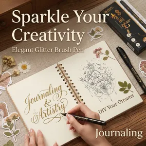 Set di pennarelli glitterati per calligrafia moderna, journaling e disegno d'arte.