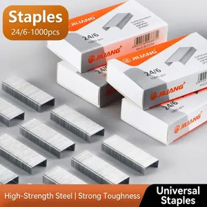 Professional 24/6 steel staples 1000 pieces per box for office desktop staplers