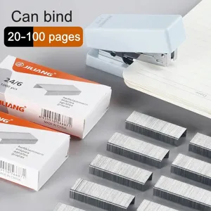 Box of 24/6 standard staples with manual stapler for office and school document binding