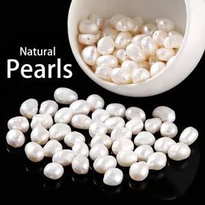 Natural Freshwater Pearl Beads White Rice Shape Loose Beads Grade 5A For DIY Jewelry Making Necklace Bracelet Accessories