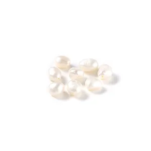 High-quality natural white freshwater rice pearls loose beads for DIY jewelry making