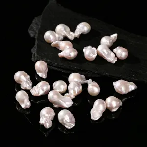 Natural 12mm baroque pearl loose beads with rainbow luster for DIY jewelry making and crafts
