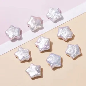 12mm iridescent star-shaped natural baroque pearl loose beads for DIY jewelry making
