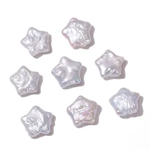 12mm natural iridescent baroque pearl beads in star shape for DIY jewelry making