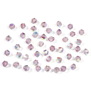 4mm facettierte irisierende Lavendel Kristallglas Bicone Perlen für DIY Schmuckherstellung