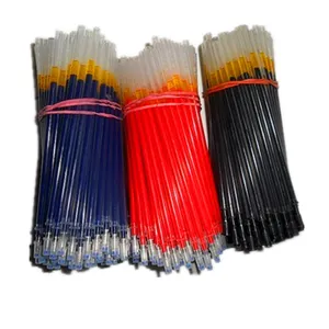 Lot de recharges pour stylo encre gel, pointe ogive multicolore pour écriture de bureau.