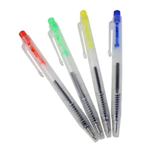 Mini translucent ballpoint pens set 10.5cm portable colorful writing stationery set.