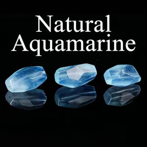 Cuentas de Aguamarina Natural Facetadas Irregulares de Piedra Preciosa Azul Cuentas Sueltas Para Hacer Joyas de Bricolaje Pulseras Collares
