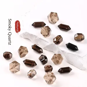 Cuarzo Ahumado Natural Cuentas Sueltas Forma Geométrica Irregular Cristal Piedra Preciosa Accesorios Para DIY Fabricación De Joyas Pulsera Collar Ornamento