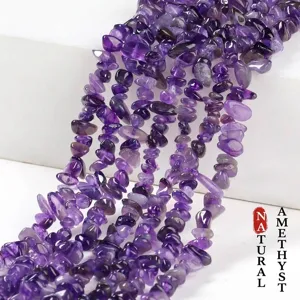 Pietra Naturale di Ametista Frammenti Irregolari Perline Sfuse per Creazione Gioielli DIY Collana Bracciale Fatto a Mano Accessori