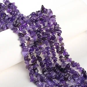 Perline di ghiaia di ametista viola naturale per accessori per gioielli fai da te