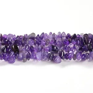 Perle in schegge di ametista naturale per la creazione di gioielli e collane fai da te