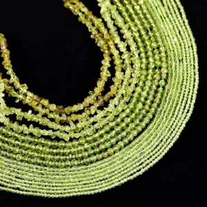 Natural green peridot loose beads in various shapes and sizes for DIY jewelry making projects