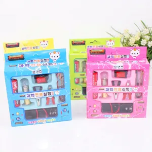 Educational science circuit experiment kit for students with light bulb and switch setup