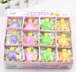 Leuke schildpad vormige gum set in kleurrijke doos, creatieve briefpapier cadeau groothandel