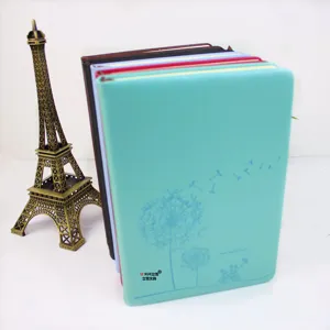 Kleurrijk PU lederen notitieboek dagboek kantoor school planner met mooi paardebloem design