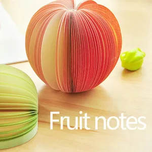 Einzigartige kreative 3D-Haftnotizen in Apfel- und Birnenform für die Schreibtischdeko