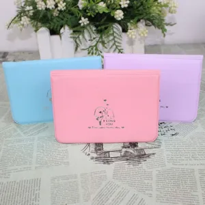 Fashion I Love You Pattern Card Holder Portable PU Leather Card Case With Multi Slots For Women Men Daily Use Wallet