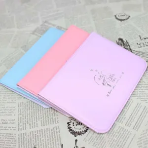 Stylish I LOVE YOU card holders in pastel colors with 12 slots displayed together