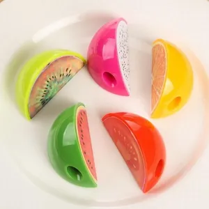Leuke fruitvorm mini puntenslijper set voor scholieren kantoor benodigdheden.