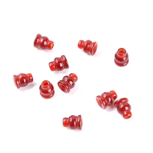 Natural red agate gourd-shaped Santon beads for DIY jewelry making craft accessories