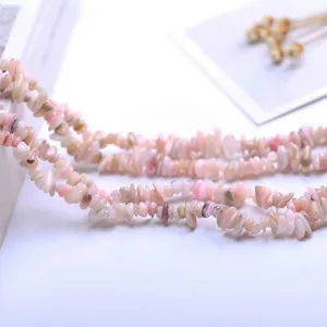 Perline in pietra naturale rosa irregolare per la creazione di gioielli fai da te e decori