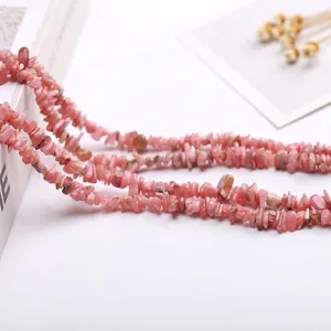 Perline di pietra rosa naturale irregolari per la creazione di gioielli fai-da-te e bracciali