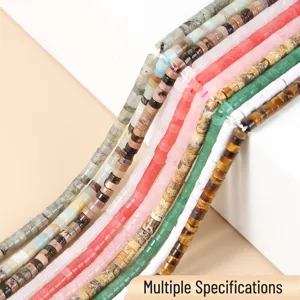 Natural Stone Crystal Rondelle Spacer Beads For DIY Jewelry Making Handmade Bracelet Necklace Half Finished Strands Multiple Colors Gemstone Beads