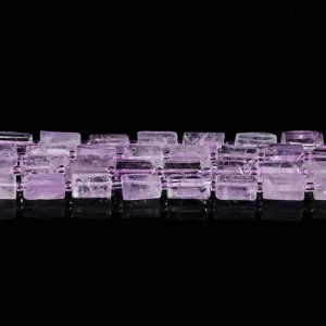 High-quality 8x11mm faceted purple amethyst crystal rectangular beads for DIY jewelry