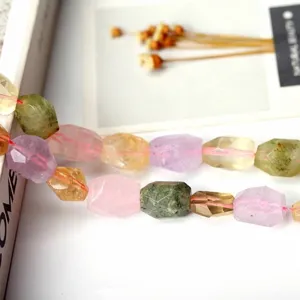 15*20mm mehrfarbige facettierte unregelmäßige Kristallperlen für DIY-Schmuck und Ketten