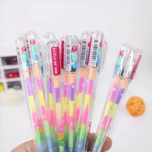 Student Kunststoff Textmarker Farbige Glitzer Gelstifte Farbverlauf Tinte Aquarell Marker Cartoon Skizze Scrapbooking Zeichnung Malerei Bedarf