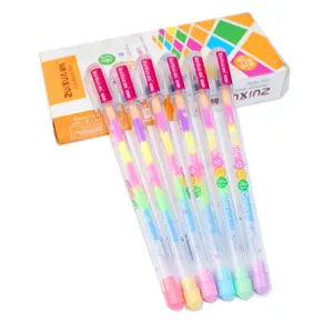 6-farbige Multi-Segment-Gellift-Set mit Verpackungsbox, glattes Schreiben für Schüler.