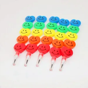 Cute colorful heart smiley stacking pencils non-sharpening student stationery gift items