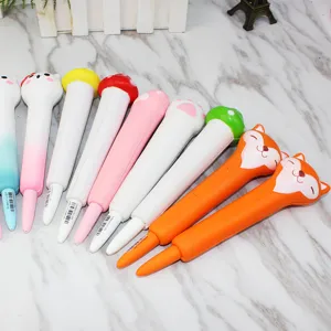 Slow rebound cartoon gel pens cute stress relief stationery items for students writing tools.