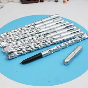 Bohrer Kugelschreiber kreative Werkzeug Form silber Stift Schüler Schreibwaren Geschenk