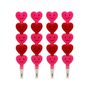 Matite impilabili a forma di cuore creative simpatiche cancelleria per studenti set