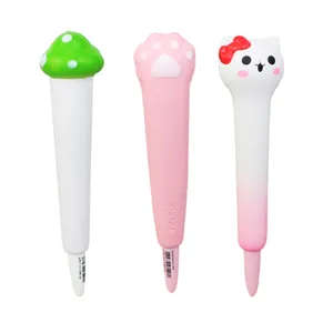 Cute slow rebound squishy gel pens set, fun decompression stationery for students and kids.