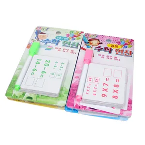Jeu de cartes flash de mathématiques pour enfants avec stylo effaçable jouet éducatif