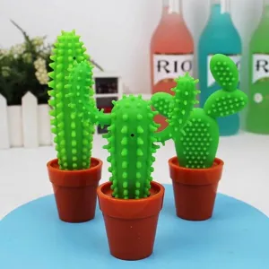 Penna a Sfera Creativa a Forma di Cactus Con Base a Vaso Simpatica Decorazione da Scrivania Cancelleria Ufficio Scuola Regalo