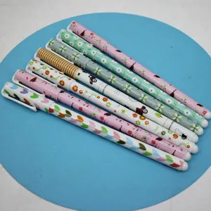Creative Cartoon Cute Gel Pens 0.5mm Black Ink Pens For Students School Office Writing Supplies Stationery Press Type Pens