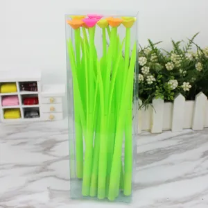 Penne gel pianta creative simpatica forma di fiore morbido penne a sfera cancelleria regalo
