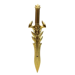 Penna gel unica a forma di spada dorata vintage con design creativo di arma fantasy