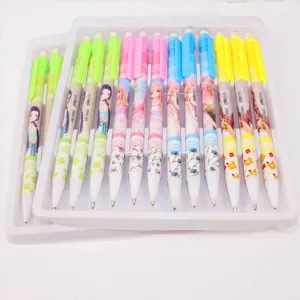 Cute cartoon mechanical pencil 0.7mm student active pencil set with eraser stationery