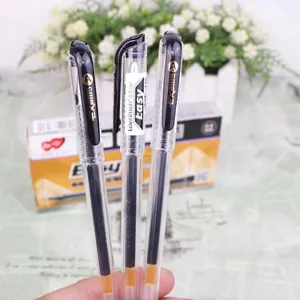 Penna Gel Inchiostro Nero Punta ad Ago Ufficio Scuola Scrittura Cancelleria Business Penna per Firma Corpo in Plastica Trasparente