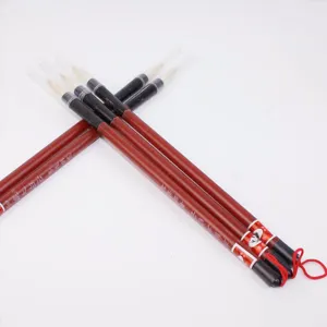 Chinese calligraphy brush set red handle writing pens for student art stationery practice