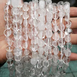 Natural irregular clear crystal beads for DIY jewelry making accessories and crafts