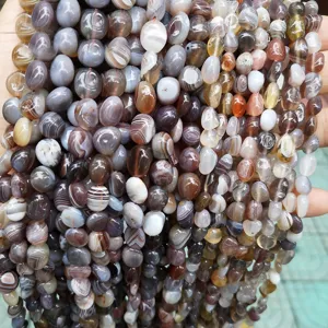 Strands of natural irregular agate stone beads for creative DIY jewelry making accessories